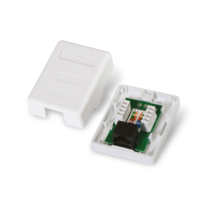 Aisens Roseta de Superficie RJ45 Cat.5e UTP 1 Toma Blanco A138-0296